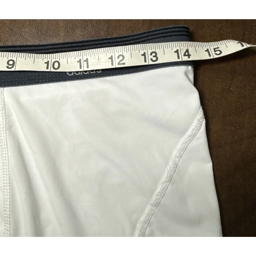 Lot of 2 Adidas Climalite Stretch Boxer Briefs White Men's Size L 36-38 NEW